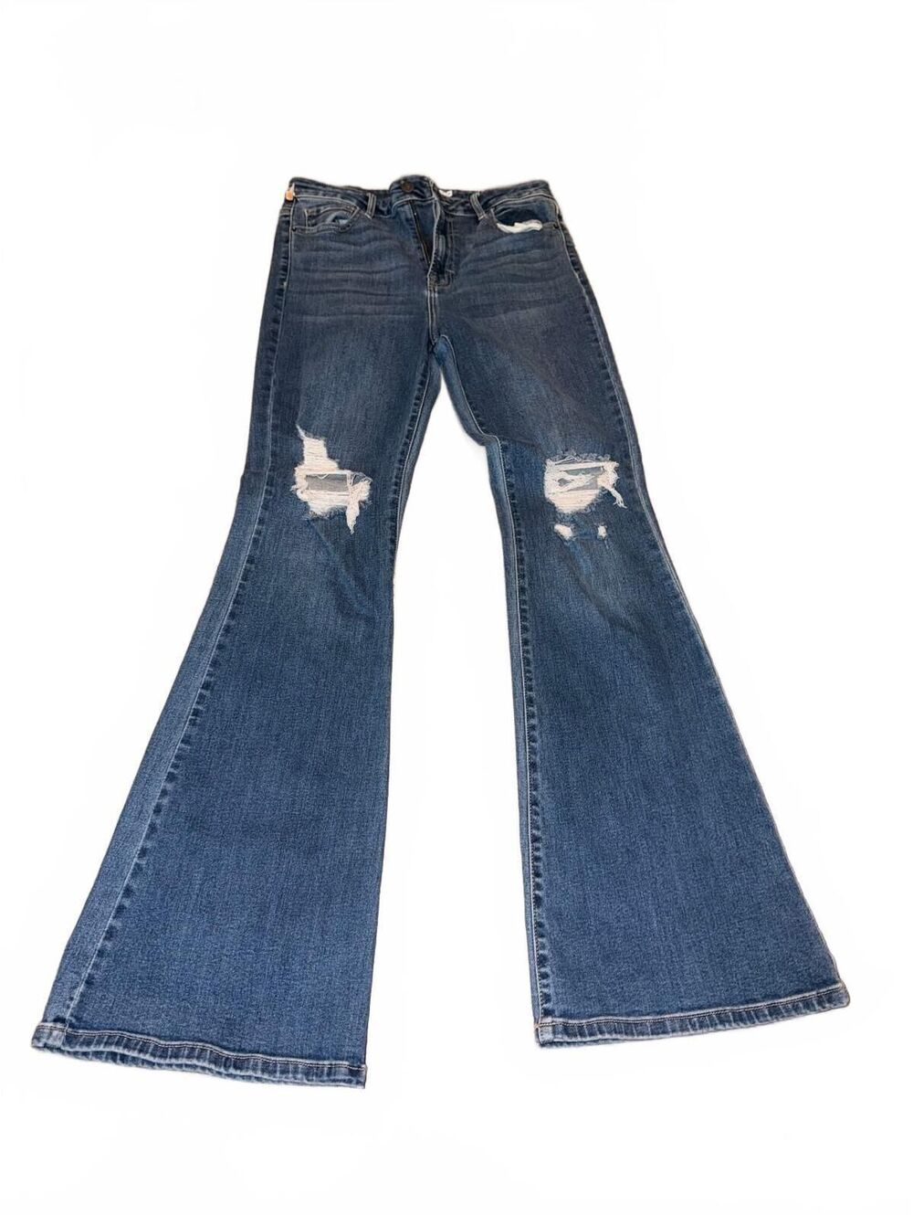 Hidden Brand Women's Size 30 Distressed Flared Blue Jeans